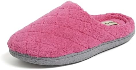 Leslie Terry Clog House Shoes with Memory Foam, Indoor Slippers with Wide Widths