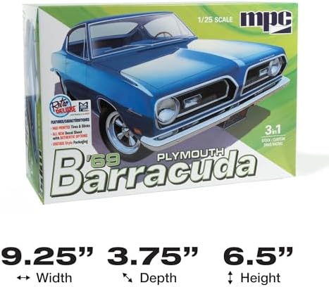 MPC 1969 Plymouth Barracuda 1:25 Scale Model KIt