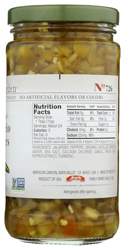 Jeff's Garden, Peppers Diced Tamed Jalapeno, 12 Fl Oz
