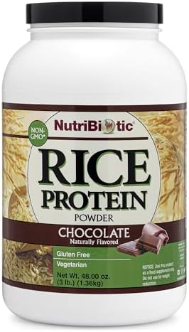 NutriBiotic – Plain Rice Protein, 1 Lb 5 oz (600g) - Low Carb, Keto-Friendly, Vegan, Raw Protein Powder - Grown & Processed Without Chemicals, GMOs or Gluten - Easy to Digest & Nutrient-Rich