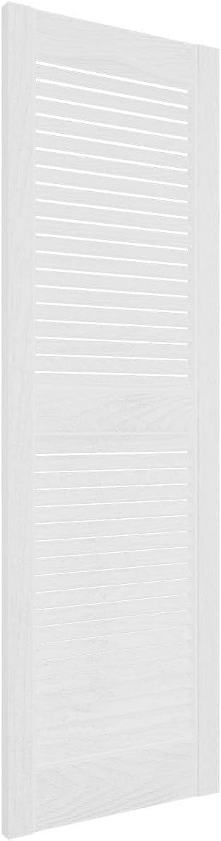 Mid America 00011455002 Standard Size Cathedral Top Center Mullion, Open Louver Vinyl Shutter, w/Installation Shutter-Lok's & Matching Screws (Per Pair), 002, 14 1/2"W x 55"H, Black