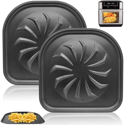 GCQ 2 PCS Drip Tray for 6QT 10QT PowerXL Vortex Air Fryer Pro Oven, Air Fryer Replacement Parts Accessories for PowerXL Air Fryers, Non-Stick Drip Pan