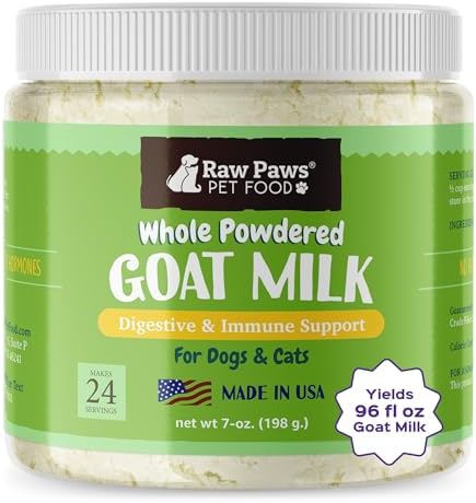 Raw Paws Whole Goat Milk Powder for Dogs & Cats, 7-oz - Food Topper