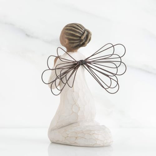 Willow Tree Angel of The Spirit, Sculpted Hand-Painted Figure | Hand-Painted Angel Figurine, Celebrating Friendship, Nature and Everyday Blessings, Sculpted by Artist Susan Lordi