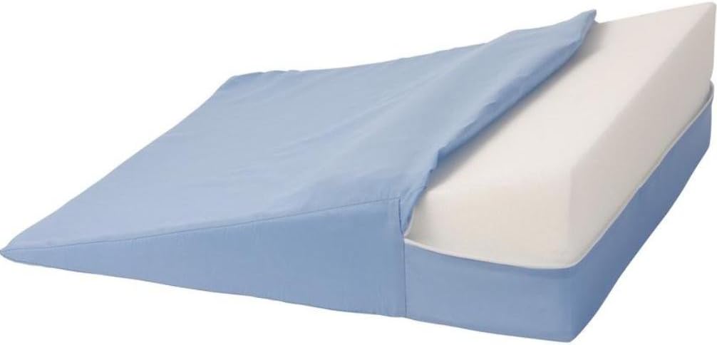 DMI Bed Wedge Pillow and Triangle Wedge with Elevated Incline for Neck Pain, Headaches, Shoulders, Back Pain, Foot Support, Knee Pain or Restless Leg Syndrome, 24x24x12 inches, White (Pack of 1)