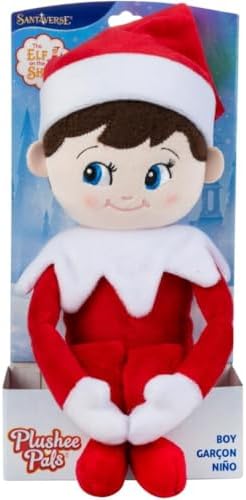 The Elf on the Shelf Plushee Pals - 17-inch Scout Elf Plush Toys Blue Eyed Boy- Huggable and Lovable Stuffed Elf Plush