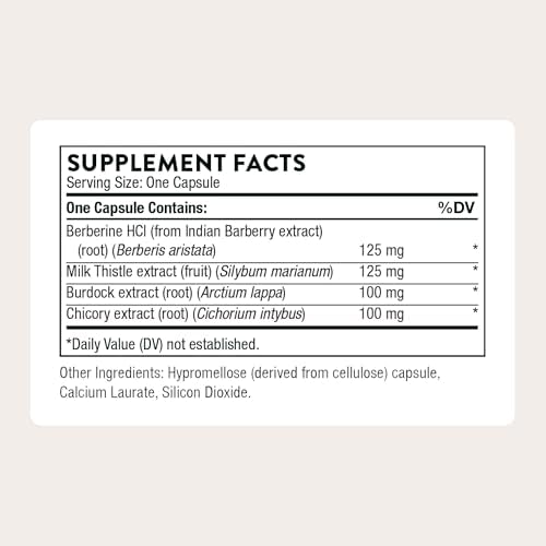 THORNE Liver Cleanse, Berberine HCl & Milk Thistle, 60 Capsules | Supports Liver’s Natural Detoxification Function & Bile Flow for Fat Digestion*