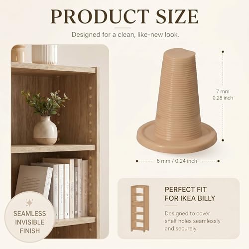 240 Pcs White Hole Plugs Covers Caps Compatible with IKEA Kallax Bookcase Cabinet Shelving 3.5mm Furniture Hole Fillers Compatible with Billy Bookshelf for a Seamless Built in Look