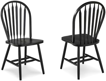 IC International Concepts Solid Wood Windsor ArrowBack Chair, Unfinished