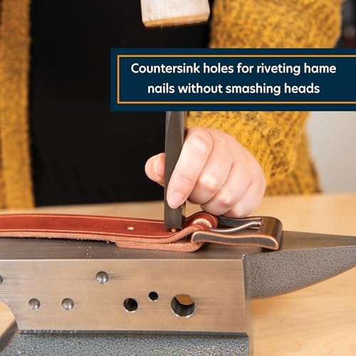 Weaver Leather Supply Harnessmaker’s Combination Small Anvil, Sturdy Steel Anvil Tools, Compact Leathercraft Tool for Tack Repair, Riveting