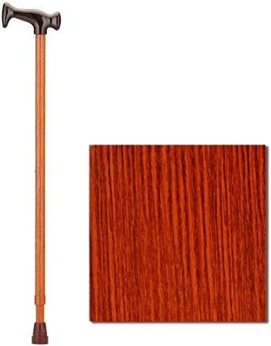 NOVA Designer Walking Cane with T-Grip Molded Handle, Lightweight and Adjustable Walking Stick, Black