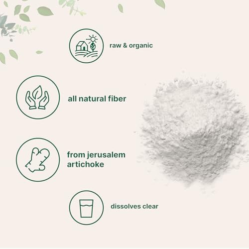 Micro Ingredients Organic Inulin FOS Fiber Powder, 2.2 lbs | Quick Water-Soluble Prebiotic | Natural Fiber for Smoothies & Drinks | Vegan Friendly, Dissolves Clear