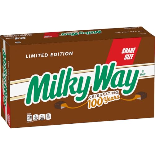 MILKY WAY Milk Chocolate Candy Bars Snacks, Bulk Candy Bars, 3.63 oz 24ct | Milk chocolate candy bars with caramel and nougat; bulk chocolate candy snacks, bulk candy bars, 3.63 oz share size
