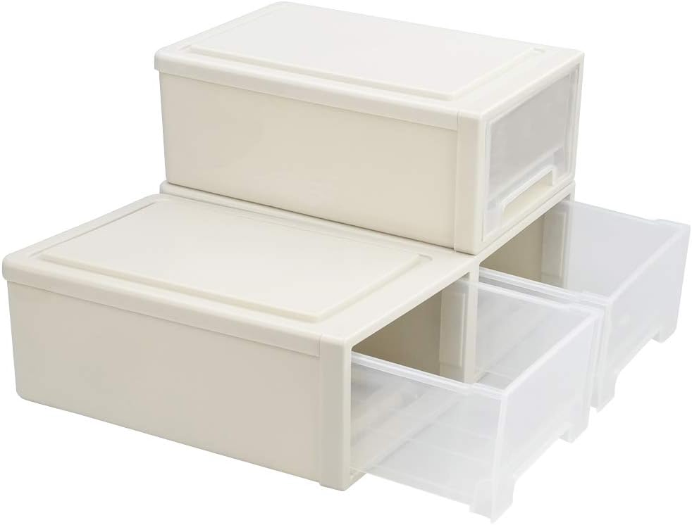 6 Quart Plastic Chest of Drawers, Desktop Office Organizer, 3 Pack