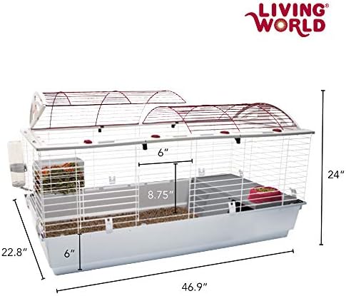 Living World - Deluxe Hybrid Habitat, X-Large | Rabbit, Guinea Pig, Chinchillas, and Small Animal Cage