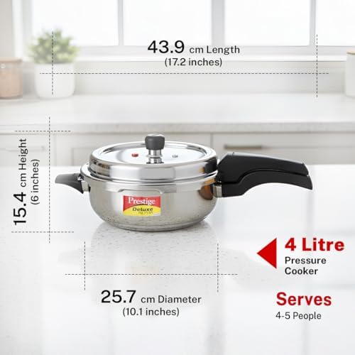 Prestige PRASVSP PRESSURE COOKER, Senior Pan 4L, SILVER
