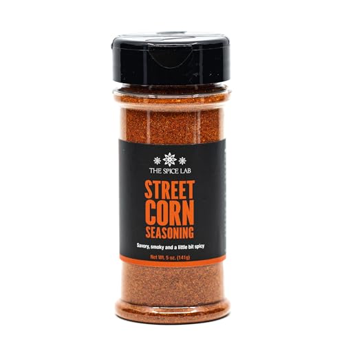 The Spice Lab Mexican Street Corn Seasoning – 5 oz Shaker Jar - All Natural Elote Seasoning For Vegan Street Corn