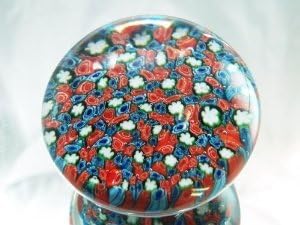 M Design Art Handcraft Rainbow Mix Millefiori Glass Paperweight 03