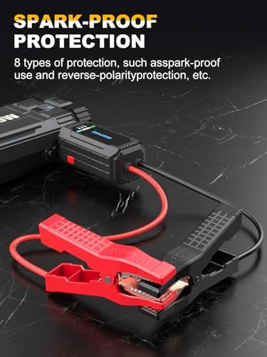 AVAPOW Car Jump Starter, 4000A Peak Battery | For All Gas or Up to 10L Diesel, Portable Booster Power Pack, 12V Auto Jump Box with LED Light