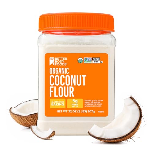 BBF Organic Coconut Flour 2 lb, Gluten free, Keto & Paleo Baking
