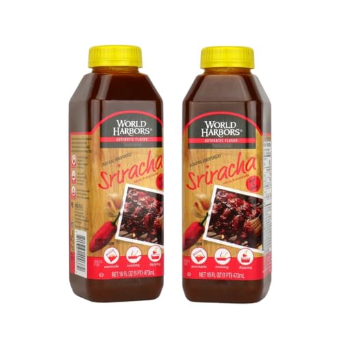 World Harbors Jamaican Jerk Sauce Sweet & Spicy Marinade for Jamaican Jerky Seasoning Chicken, Sirloin, Shrimp Jerk Seasoning Jamaican Style - Flavors for Dipping, Glazing 16 oz (Pack of 2)