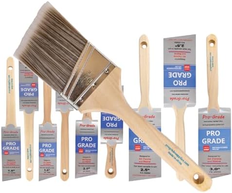 Pro Grade Angle Paint Brushes, Paint Brush Set for Trim & Walls, 10 Pc | Sash & cut-in detail | Furniture, cabinets