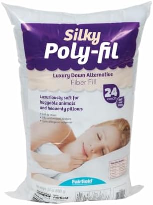Fairfield Silky Poly-Fil, Premium Polyester Fiber Fill, Soft Pillow Stuffing for Peaceful Sleep, Stuffing for Stuffed Animals and Toys, 24-Ounce Bag