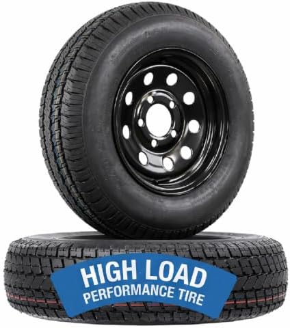 eCustomrim 2-Pack Trailer Tire Rim Assembly ST175/80D13 Load Range C | 13 Inch 6 Ply Tires