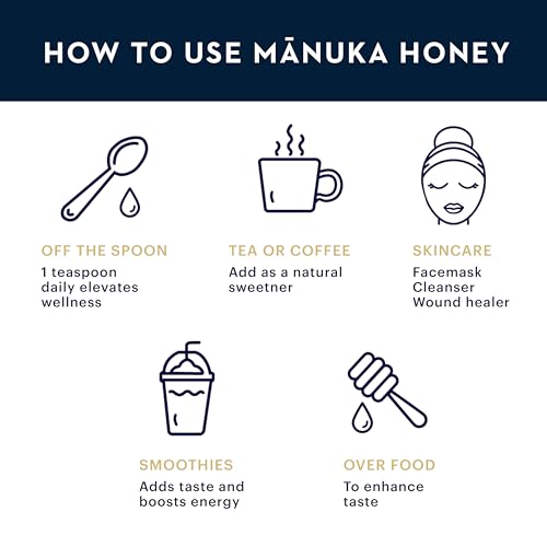 Manuka Health UMF 16+/MGO 573+ Manuka Honey (250g/8.8oz), Superfood, Authentic Raw Honey from New Zealand