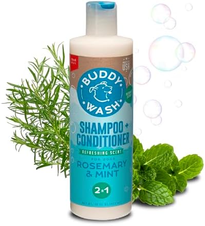 Buddy Grooming Wash 2 in 1 Dog Shampoo, Lavender & Mint, 16 oz. Bottle