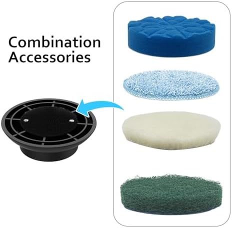 TUYU Replaceable Brush Heads Electric Spin Scrubber, 4 Pack Brush Heads & 4 pcs Extra Brushes Kit
