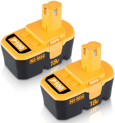VANTTECH (Upgraded to 4.8Ah Ni-Mh) 18V P100 Battery Replacement for Ryobi 18V Battery P100 P101 ABP1801 ABP1803 BPP1820 Compatible with Ryobi 18