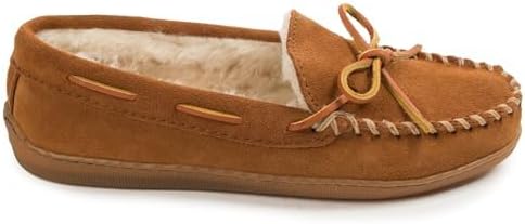 Minnetonka Women's Pile Lined Hardsole Moccasin Slippers