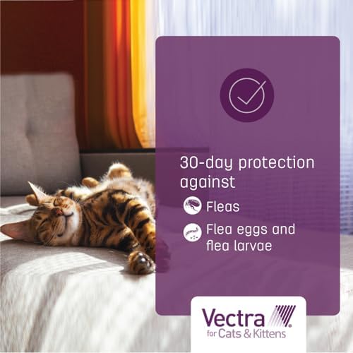 Vectra for Cats Flea Treatment & Prevention for Large Cats (Over 9 lbs.) 6-Month Supply | No Prescription Required