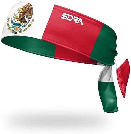 Suddora Country Flag Tie Headband with National Flag, Breathable Sweatband for National Sports Events, Non-Slip Fabric Sweatband for Soccer, Tennis