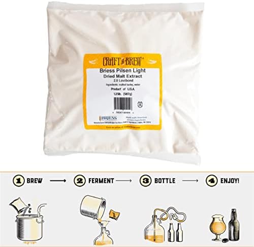 Craft a Brew - Dry Malt Extract for Brew Kit - All Purpose Base Extract - 1 Pound Bavarian Wheat - For Any Beer Style - Effective Fermentation