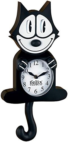 NJ CROCE COMPANY INC Authentic Cartoon Collectible Felix The Cat Wall Clock w/Moving Eyes & Tail