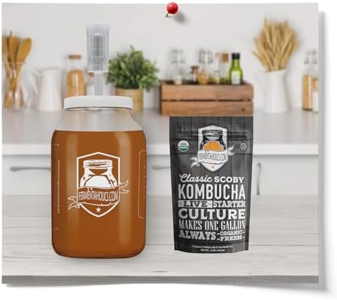 Airtight One Gallon Standard Fermentation Lid Gasket with Airlock - Turns Gallon Jar Into A Fermenter - Hard Kombucha, Beer, Wine, Cider, (S-Airlock)