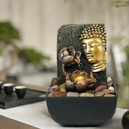 Resin LED Indoor Water Fountains | Office, Home Relocation Gifts