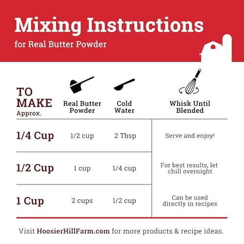Hoosier Hill Farm Real Butter Powder, 2LB (Pack of 1)
