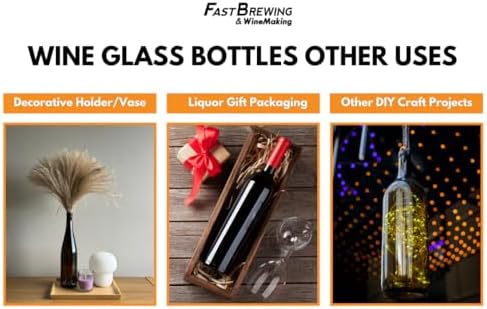 Home Brew Ohio 6 Gallon Bottle Set: Green Claret/Bordeaux (36 Bottles) | Food-grade wine bottles green for winemaking