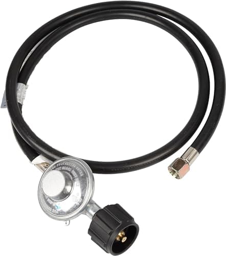 CAMPLUX 5 Ft Propane Regulator Hose, Replacement Part for Outdoor Gas Water Heater, 3/8" Female Flare Nut Max 80,000 BTU