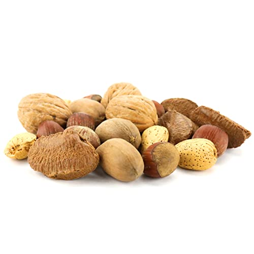 Anna and Sarah Premium Mixed Nuts in Shell, 4 Pound Bag, California Jumbo Chandler Walnuts, Georgia Extra Large Pecans, California Almonds