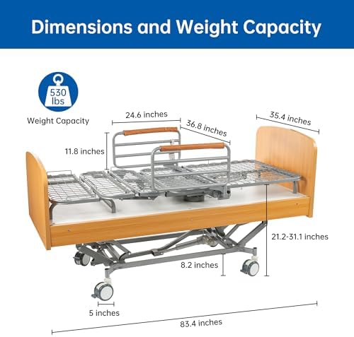 Rotating Multi-Functional Electric Hospital Bed, Rotates 90° From a Flat (Lying) Position to an Upright Seated Position