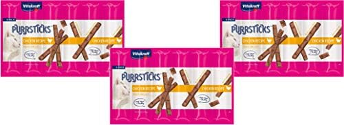 Vitakraft 3 Pack of Chicken Purrsticks Cat Treats