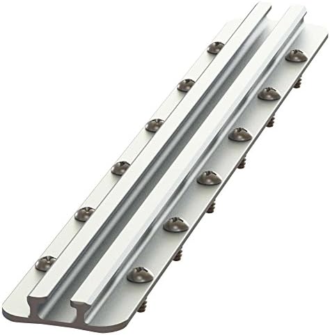 YakAttack GT175 Generation II GearTrac - Size Options | Heavy-Duty Silver Kayak Surface Mount Track | Accessory Mounting | Topside Installation | Compatible with 1/2" Wide Track Hardware