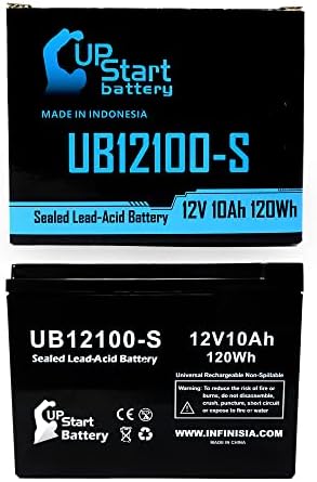 UB12100-S 12V 10Ah Replacement for Razor MX350 Dirt Rocket (Version Battery | 1-8) Replacement Universal Sealed Lead Acid Battery (10000mAh