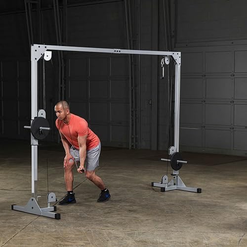 Body-Solid Best Fitness Functional Trainer Cable Machine, Full Body Workout Weight Stacks, Chest and Shoulder Exercise Home Gym LAT Pulldown Machines with 190lb Weights Stack