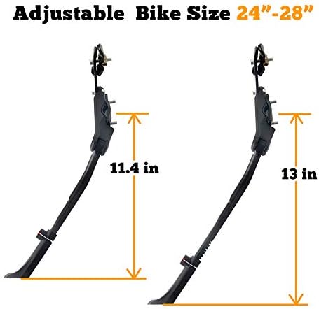 Sataway Bike Kickstand Adjustable Rear Mount Aluminum Alloy Bicycle Kickstand for 24” 26” 700C 27.5” 28” inch Mountain Bike Adult Bike