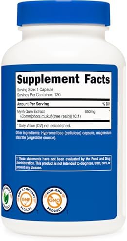 Nutricost Myrrh Extract 120 Capsules for 120 Servings Per Bottle, GMO-Free